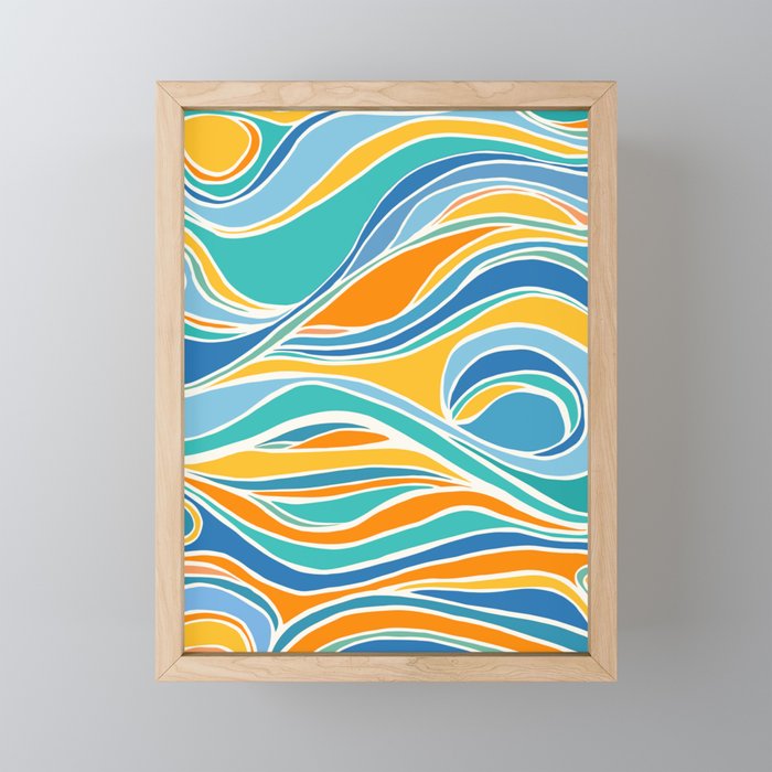 Summer Beach Abstract Mini Art Print Gallery Image 1