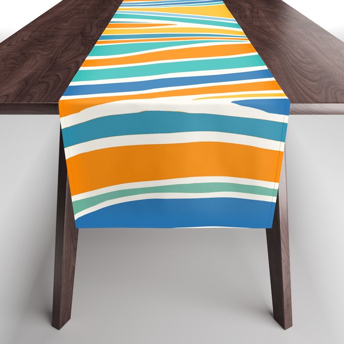Summer Beach Abstract Table Runner Gallery Image 1