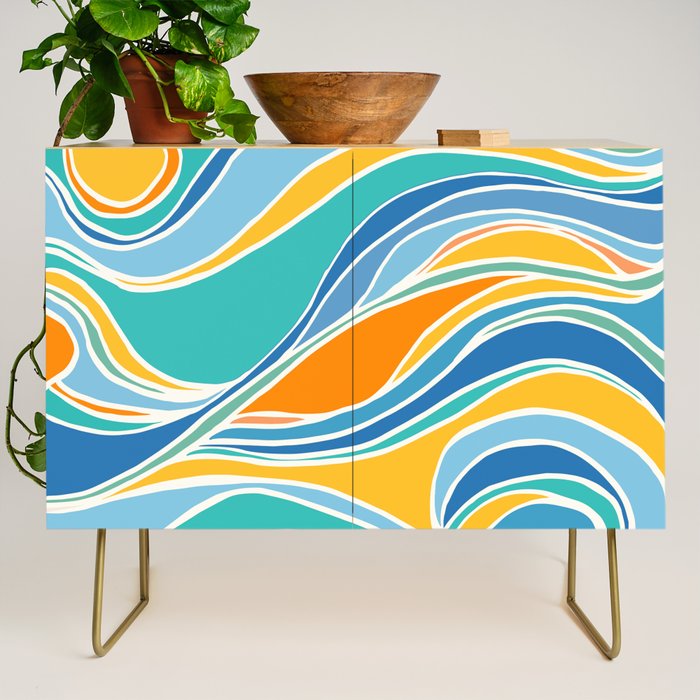 Summer Beach Abstract Credenza Gallery Image 1