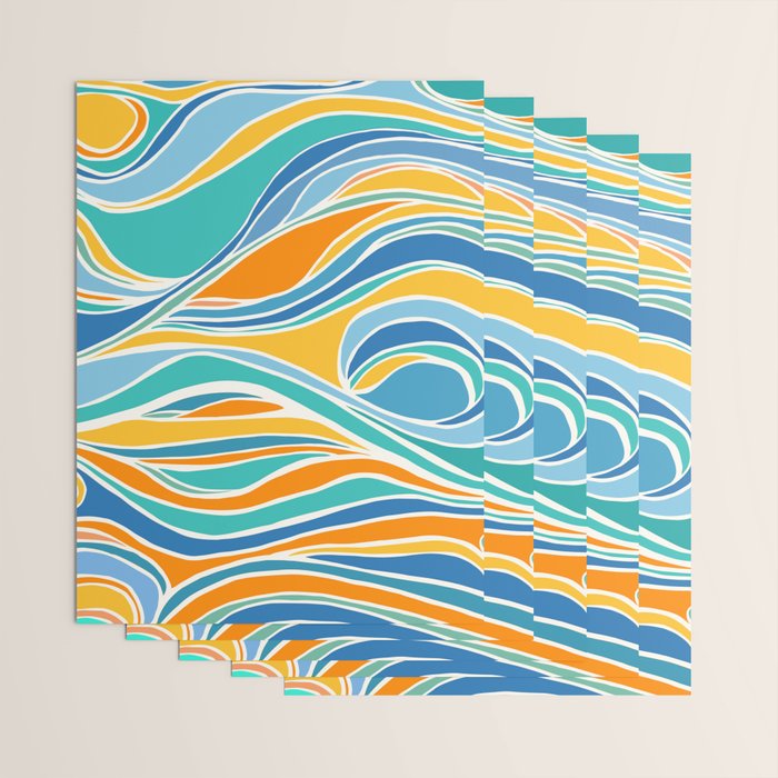 Summer Beach Abstract Wrapping Paper Gallery Image 3
