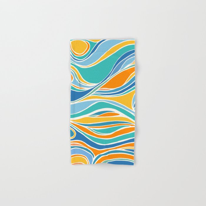 Summer Beach Abstract Bath Towel Gallery Image 1