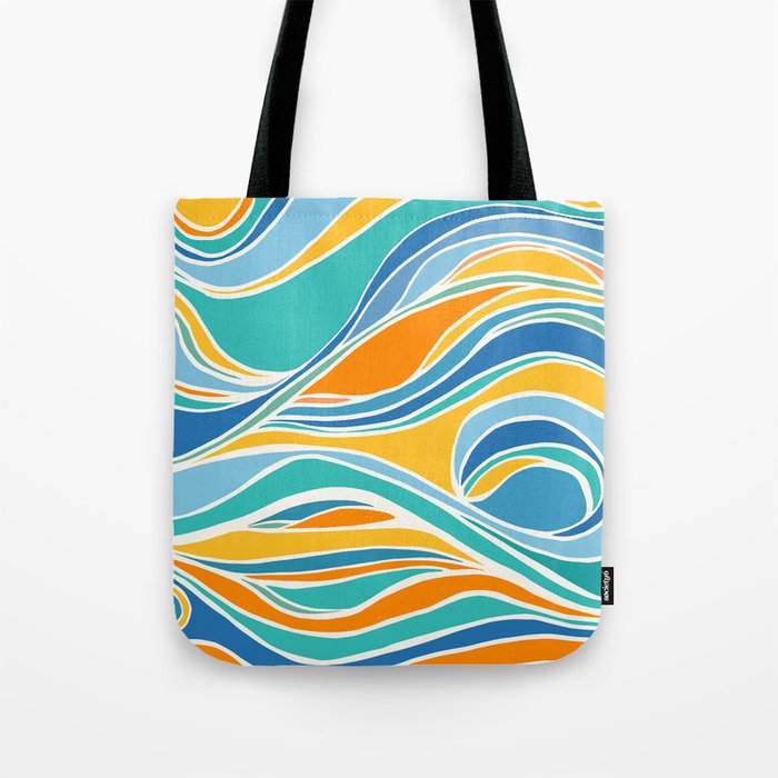 Summer Beach Abstract Tote Bag Gallery Image 1
