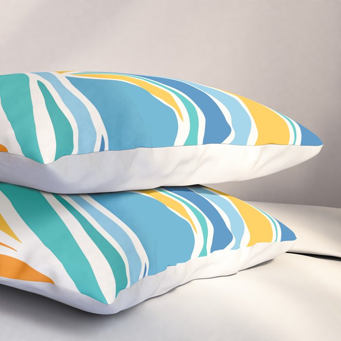 Summer Beach Abstract Pillow Sham Gallery Image 3