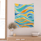 Summer Beach Abstract Wall Tapestry Gallery Image 2