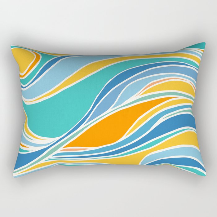 Summer Beach Abstract Rectangular Pillow Gallery Image 2