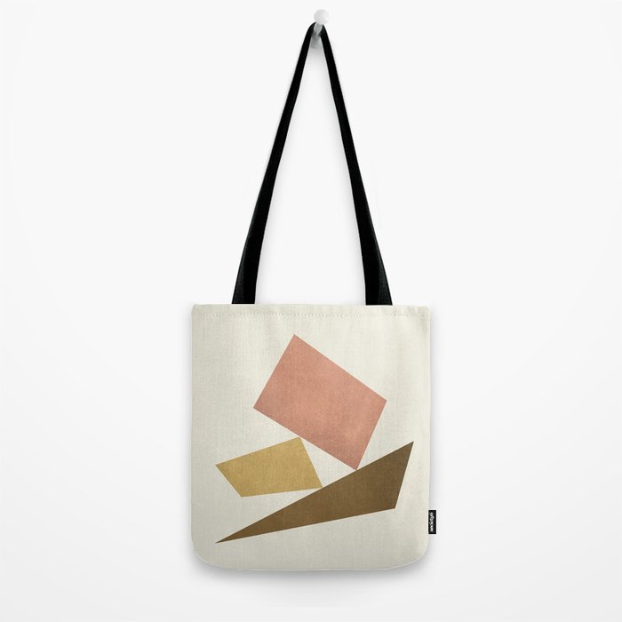 3 Forms Composition - Pink Tote Bag Gallery Image 2