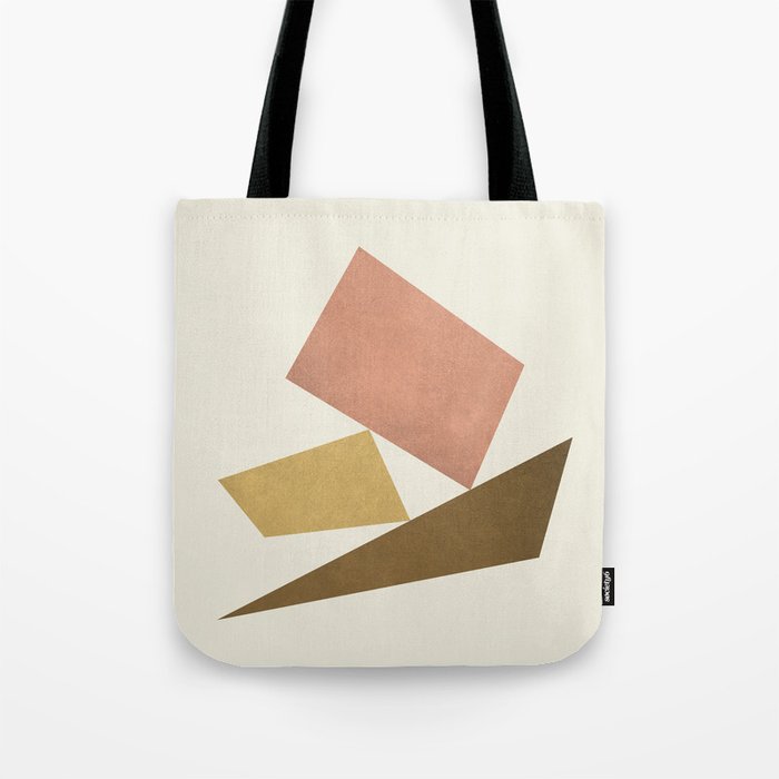 3 Forms Composition - Pink Tote Bag Gallery Image 1