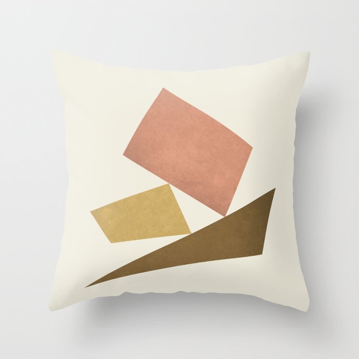 3 Forms Composition - Pink Throw Pillow Gallery Image 6