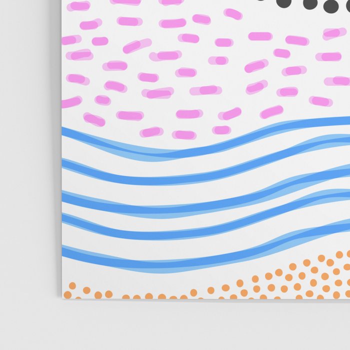Abstract hand drawn shapes doodle pattern Poster Gallery Image 3