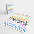 Abstract hand drawn shapes doodle pattern Jigsaw Puzzle Gallery Image 2