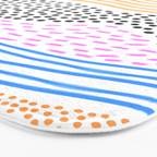 Abstract hand drawn shapes doodle pattern Bath Mat Gallery Image 3