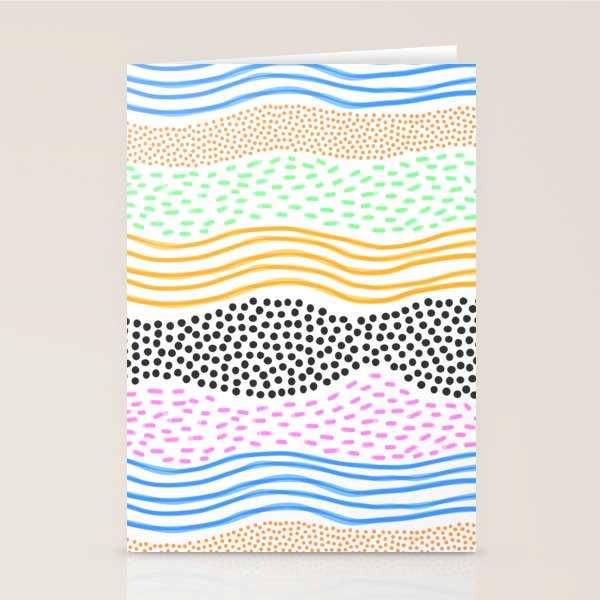 Abstract hand drawn shapes doodle pattern Stationery Card Gallery Image 1