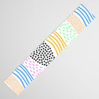 Abstract hand drawn shapes doodle pattern Table Runner Gallery Image 3
