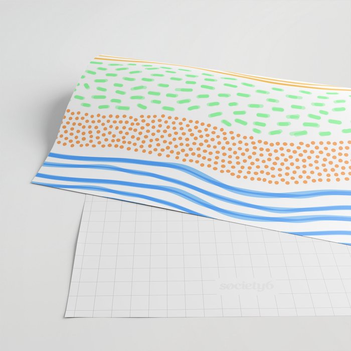 Abstract hand drawn shapes doodle pattern Wrapping Paper Gallery Image 2