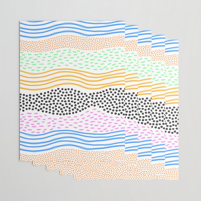 Abstract hand drawn shapes doodle pattern Wrapping Paper Gallery Image 3