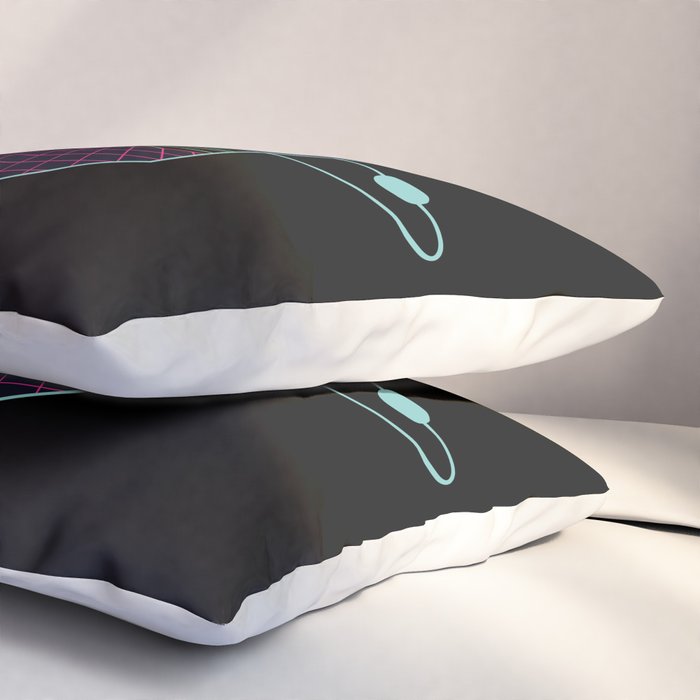 Outrun to the Sun / Spacewave / 80s Retro Pillow Sham Gallery Image 3