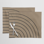 Minimal Arch XLIII Natural Tan Modern Geometric Lines Placemat Gallery Image 1