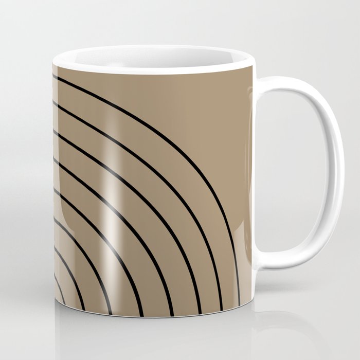 Minimal Arch XLIII Natural Tan Modern Geometric Lines Coffee Mug Gallery Image 1