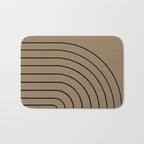 Minimal Arch XLIII Natural Tan Modern Geometric Lines Bath Mat Gallery Image 1