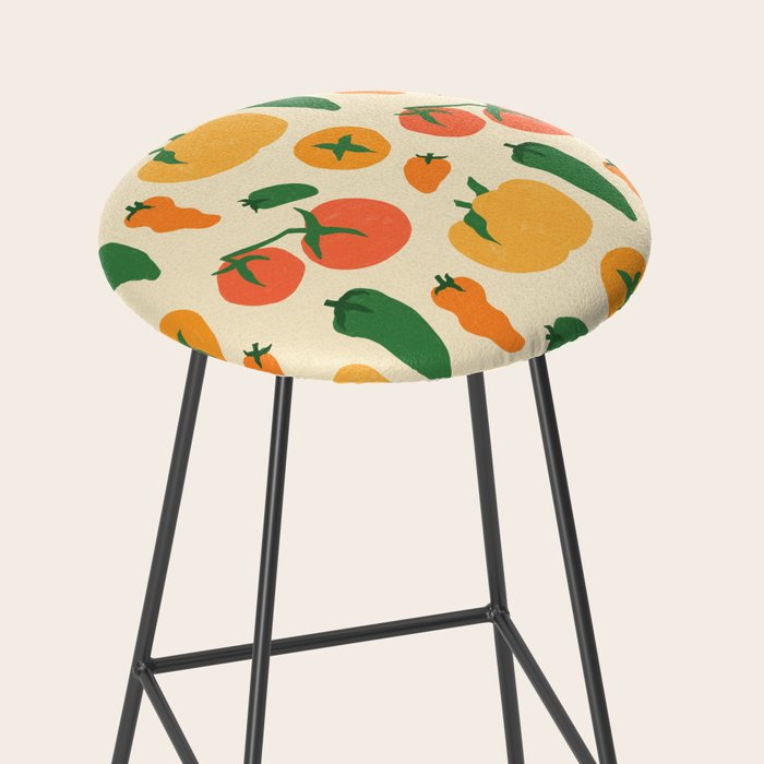 Veggie Love Pattern Stool Gallery Image 2