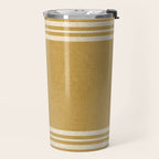 pimlico stripes - mustard yellow Travel Mug Gallery Image 2