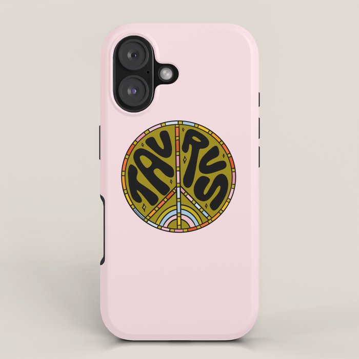 Taurus Peace Sign iPhone Case Gallery Image 1