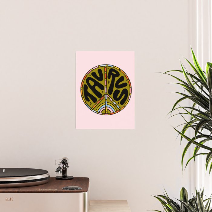 Taurus Peace Sign Poster Gallery Image 2