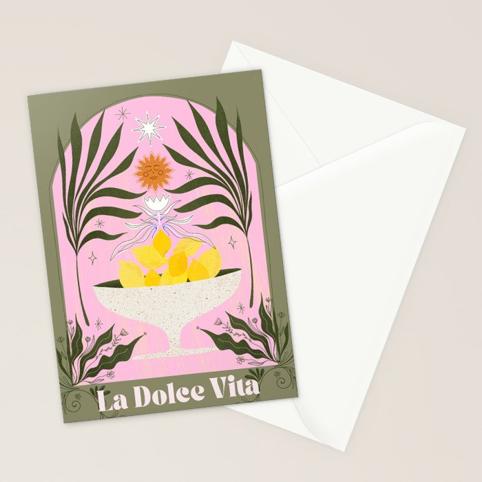 Mediterranean Lemons - La Dolce Vita Stationery Card Gallery Image 2