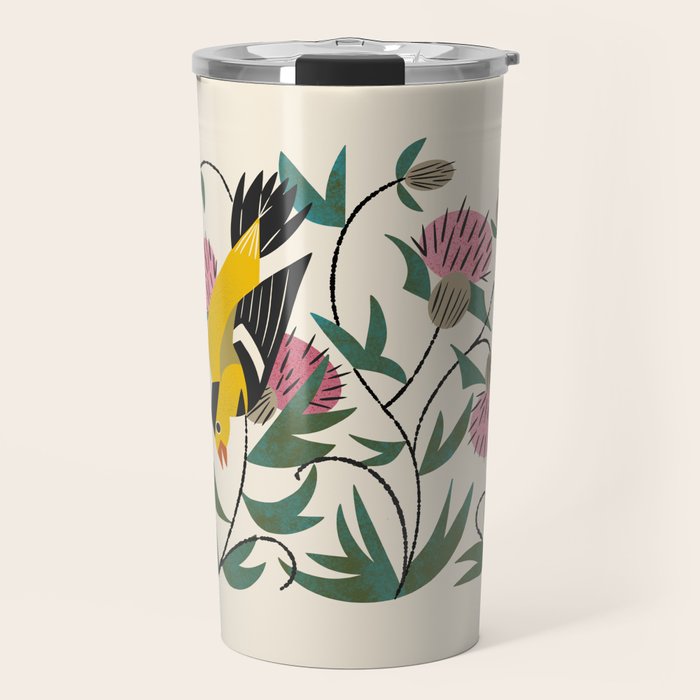 Goldfinch and Thistle Travel Mug Gallery Image 1