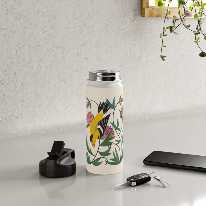 Goldfinch and Thistle Water Bottle Gallery Image 4