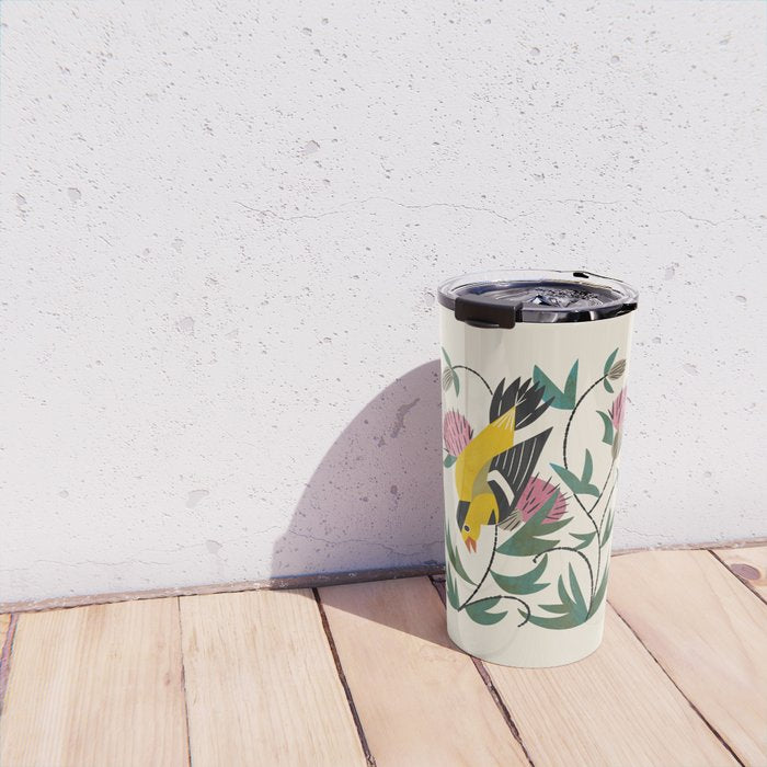 Goldfinch and Thistle Travel Mug Gallery Image 4