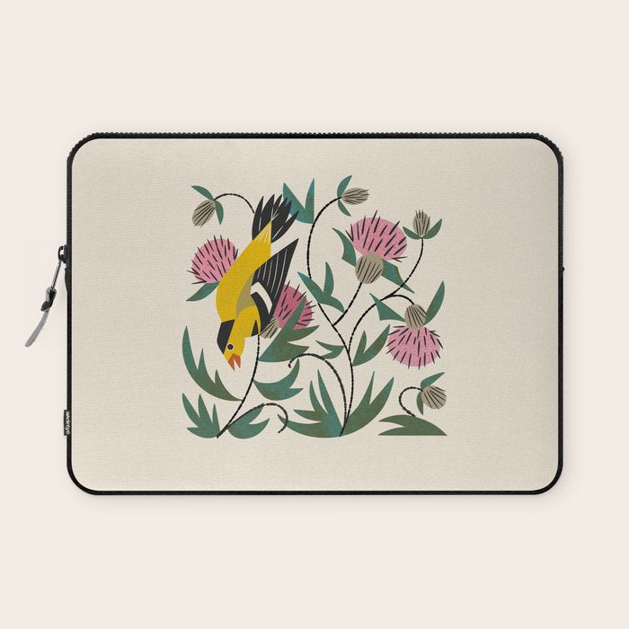 Goldfinch and Thistle Laptop Sleeve Gallery Image 1