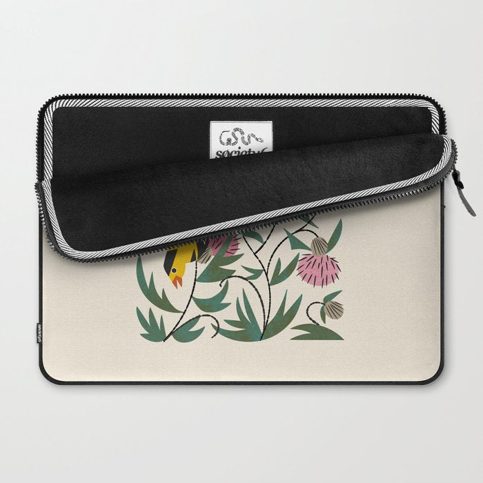 Goldfinch and Thistle Laptop Sleeve Gallery Image 2
