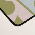 Vintage Contemporary Cottage Jonnty Flowers and Stripes Pattern in Olive Blush Aqua Desk Mat Gallery Image 4