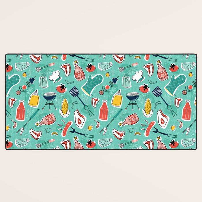 Backyard BBQ Aqua Desk Mat Gallery Image 3