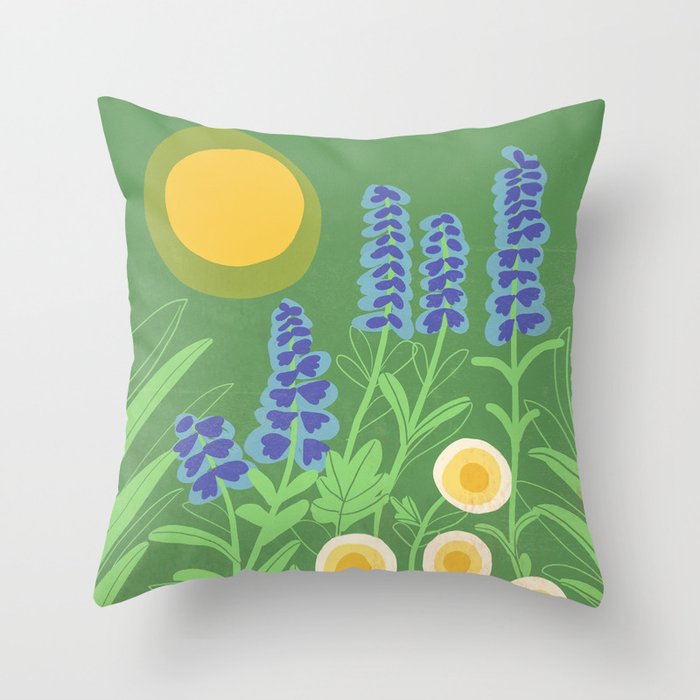 Morning in my garden Throw Pillow Gallery Image 6