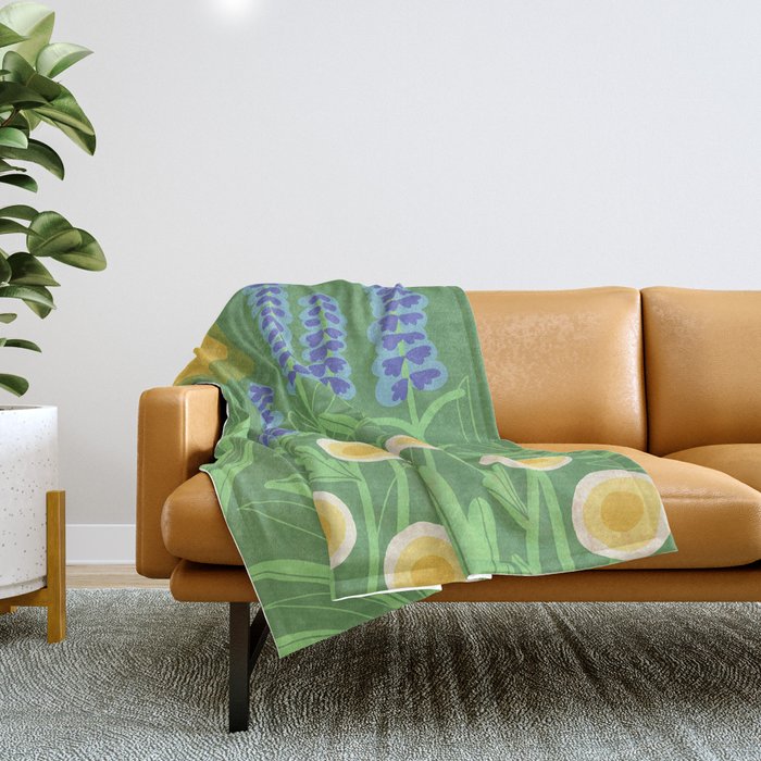 Morning in my garden Throw Blanket Gallery Image 1