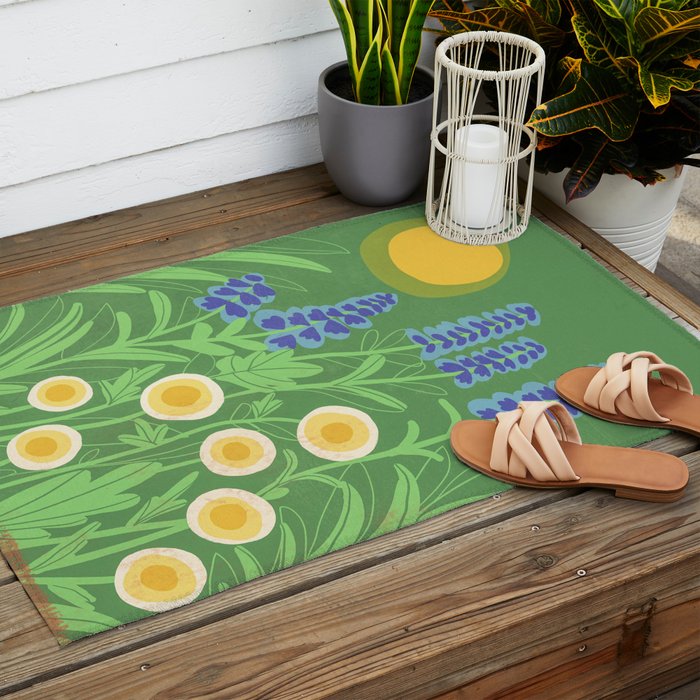 Morning in my garden Outdoor Rug Gallery Image 2