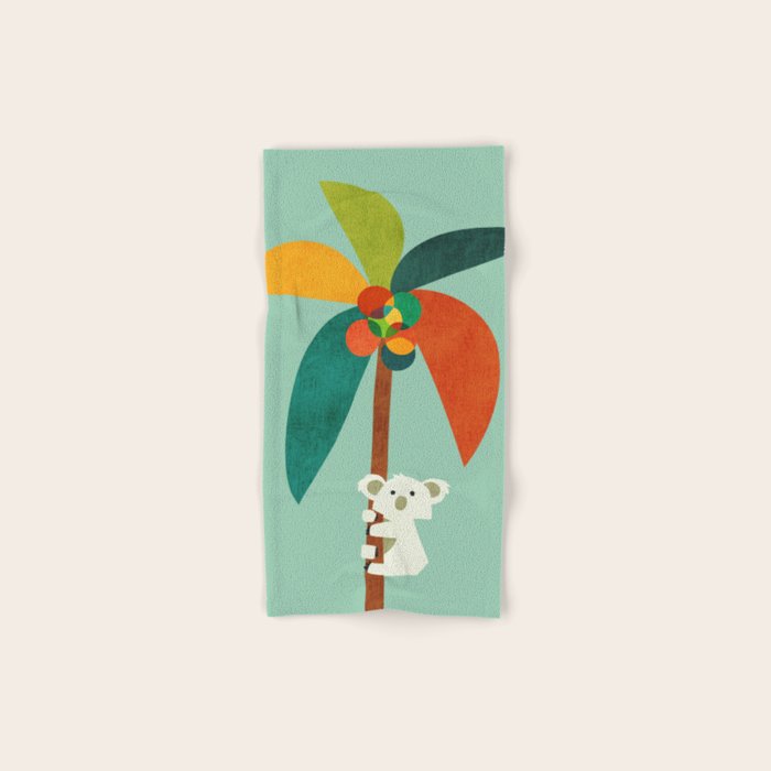 Koala on Coconut Tree Bath Towel Gallery Image 1