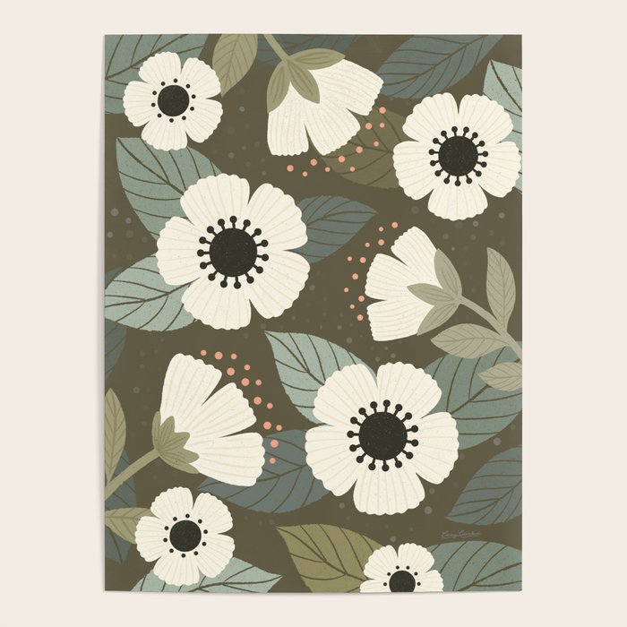 Flower Blossoms and Leaves Poster Gallery Image 4