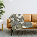 Flower Blossoms and Leaves Throw Blanket Gallery Image 1