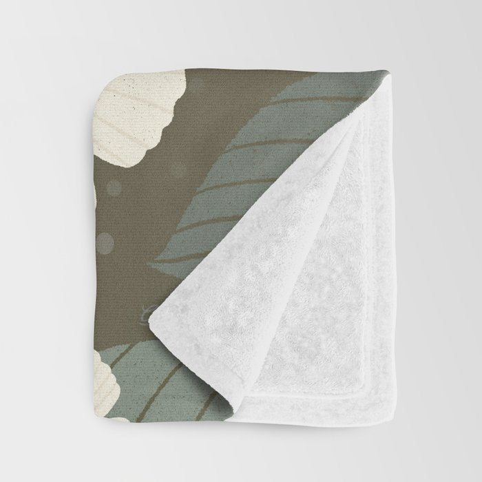 Flower Blossoms and Leaves Throw Blanket Gallery Image 3