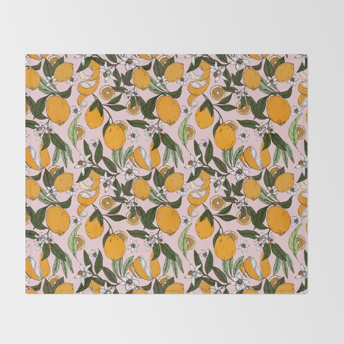 Succulent sweets oranges Throw Blanket Gallery Image 2