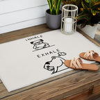 Inhale Exhale Pug Outdoor Rug Gallery Image 2