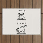 Inhale Exhale Pug Outdoor Rug Gallery Image 1