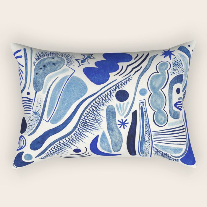 Indigo Cobalt Rectangular Pillow Gallery Image 2