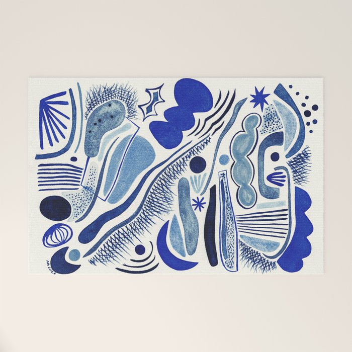 Indigo Cobalt Welcome Mat Gallery Image 1