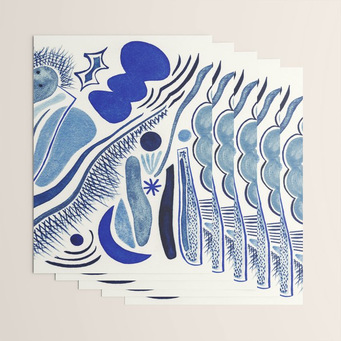 Indigo Cobalt Wrapping Paper Gallery Image 3