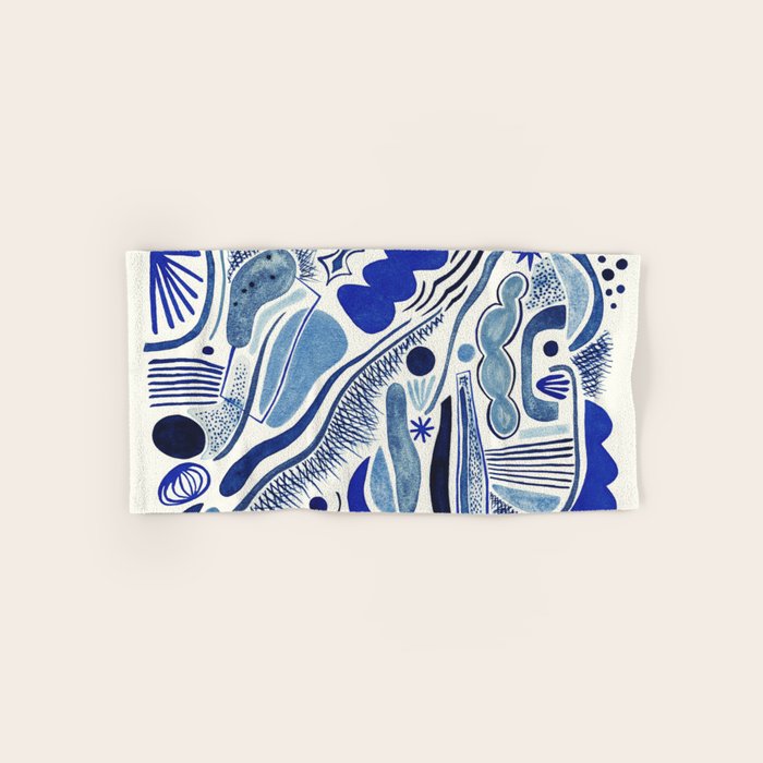 Indigo Cobalt Bath Towel Gallery Image 1