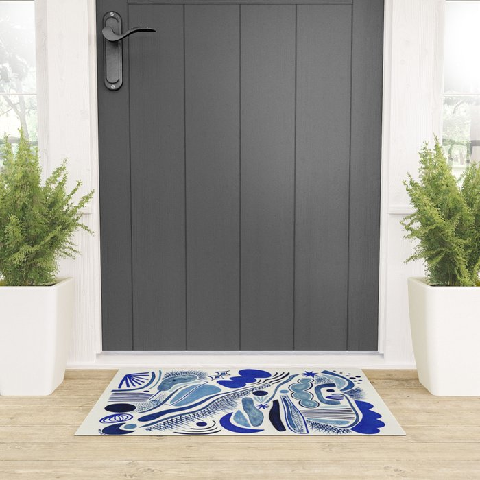 Indigo Cobalt Welcome Mat Gallery Image 3